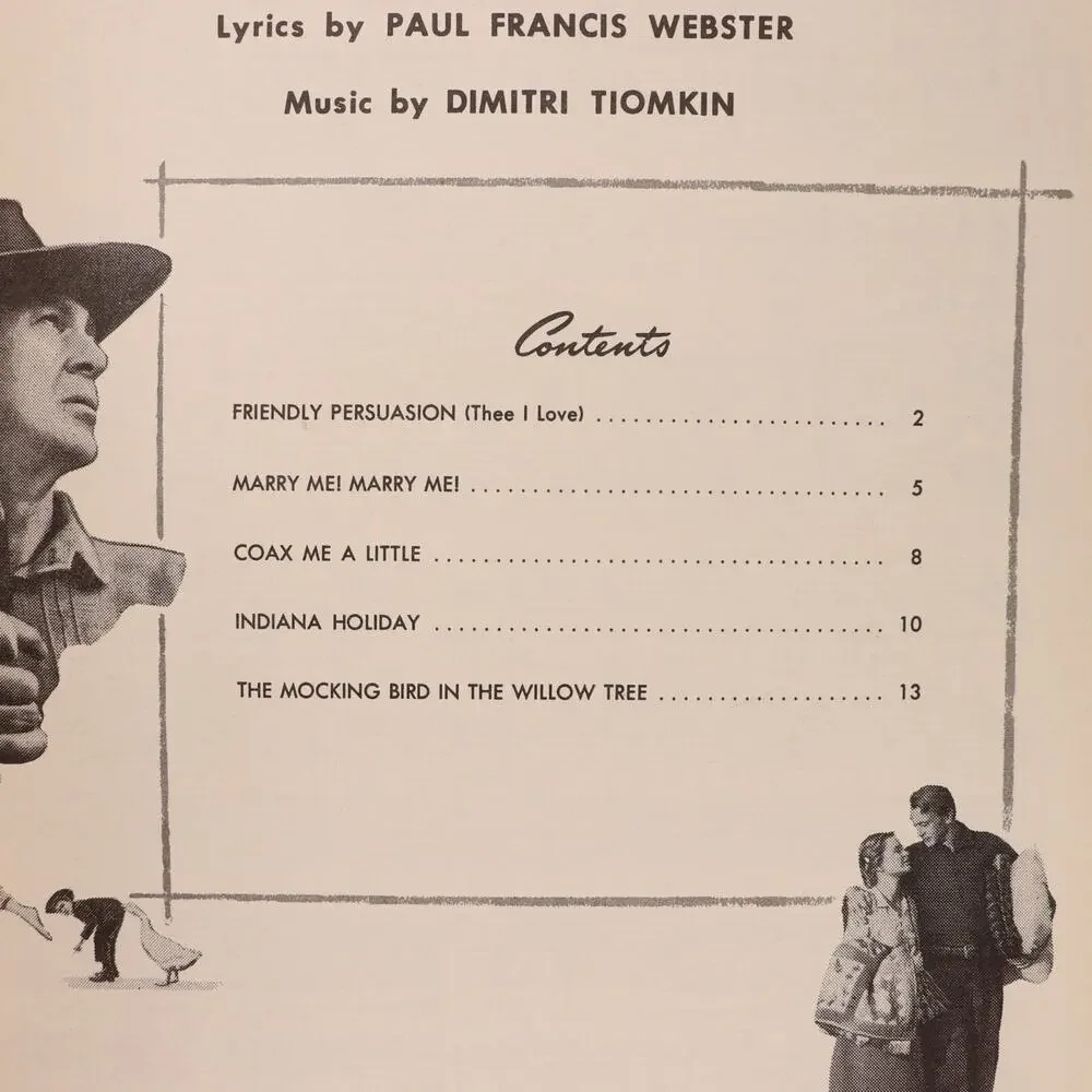 Friendly Persuasion Vocal Selection Songbook Sheet Music Collection Score Photos